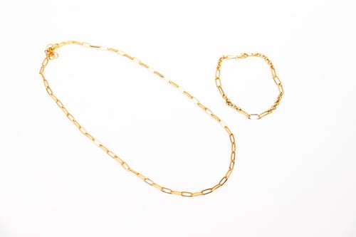 كلكشن سلسال الجنزير مع الاسوارة عيار 18