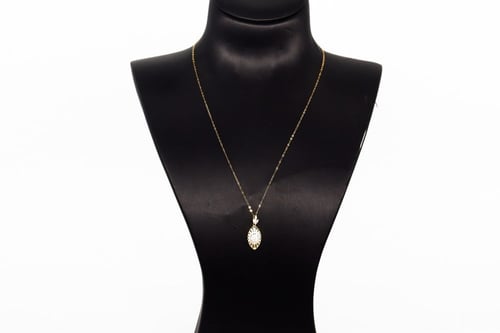 سلسال ذهب تصميم الماسي عيار 18 الوزن: 1.1 جرام