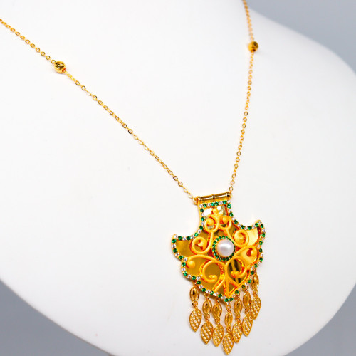 عقد ذهب بحريني عيار 21