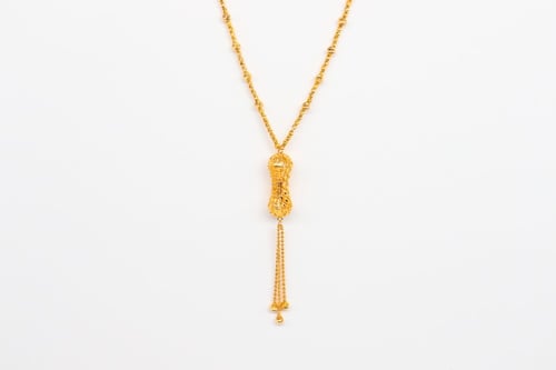 سلسلة سبحة ذهب بحريني عيار 21 بوزن 18.64 جرام