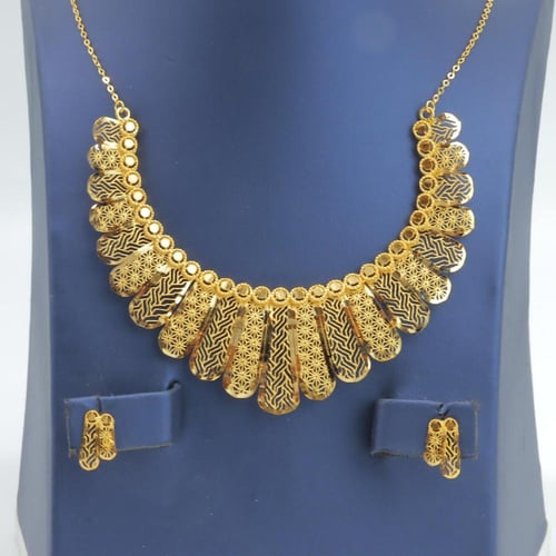 افخم طقم ذهب للعروس عيار 21 فاخر وزن 14.96 جرام