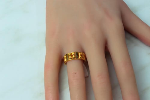 خاتم الدوريكاء بنقش فرزاتشي ذهب عيار 21