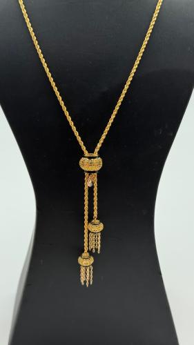 سبحة ذهب بتصميم المبروم عيار 21 وزن 5.5 جرام