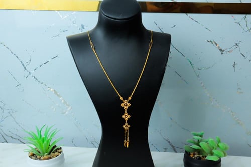 سبحة ذهب ناعمة عيار 21 موديل الكوين وزن 2.1 جرام