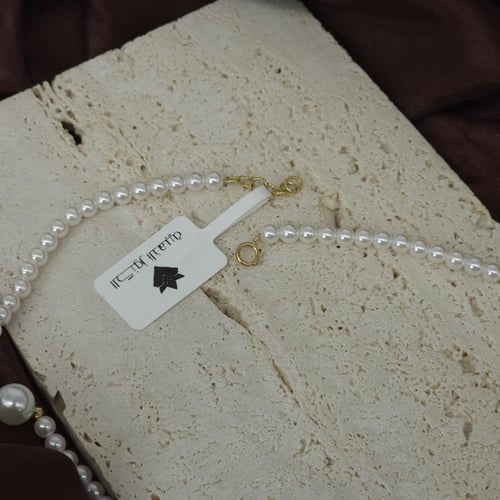 عقد مطعم بالؤلؤ الزراعي مميز بتصميم كرات الدوريكاء...