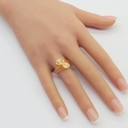 خاتم ذهب عيار 21 مقاس 8 | 17 وزن 1.94 جرام