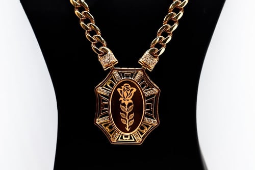 سلسال ذهب الجنزير تصميم سبيكة الوردة عيار 21 وزن 1...