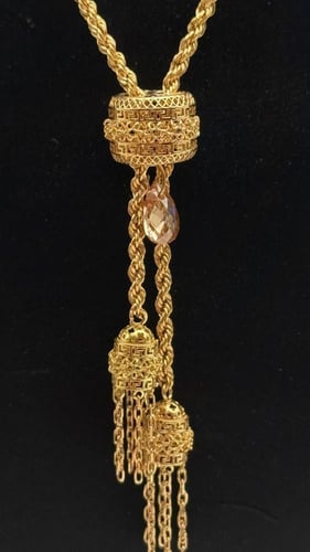 سبحة ذهب بتصميم المبروم عيار 21