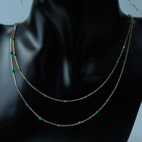 سلسال ذهب صافي دورين مطعم بالميناء التيفاني عيار 1...