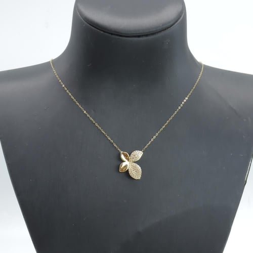 سلسال ذهب الباسكال تصميم الماسي عيار 18 وزن 1.12 ج...