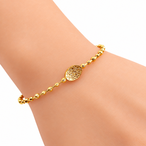 Gold bracelet 21k with a stunning design 3.96 g