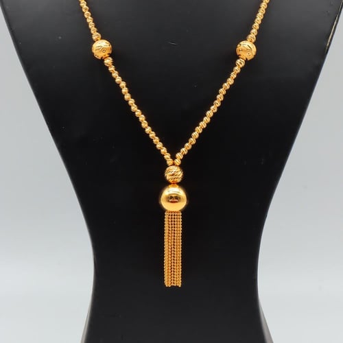 شال ذهب ببلز عيار 21 وزن 12.8 جرام بطابع عصري جذاب