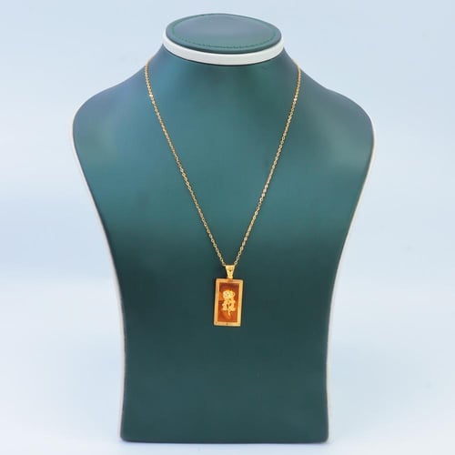 سلسال ذهب تعليقه الوردة عيار 21 وزن 4.24 جرام