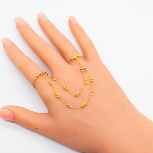 خاتم ذهب اوتار عيار 21 وزن 3.44 جرام