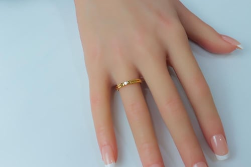 خاتم ذهب تصميم ايطالي بلمسة الماسية عيار 18