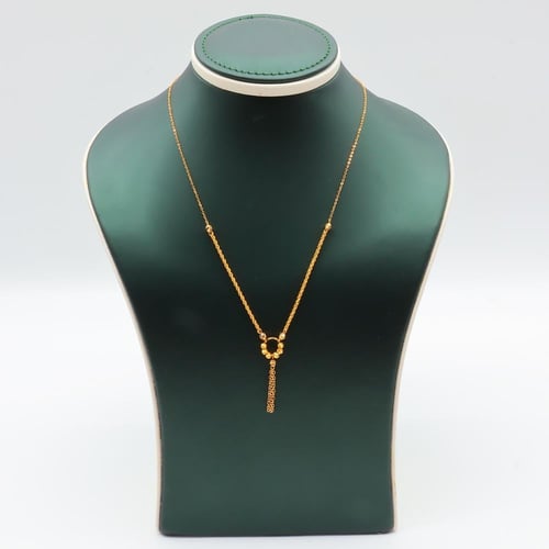 عقد ذهب عيار 21 حلقة مزخرفة وزن 2.59 جرام بتصميم أ...