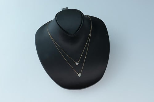 سلسال ذهب سوليتير دورين تصميم الماسي عيار 18