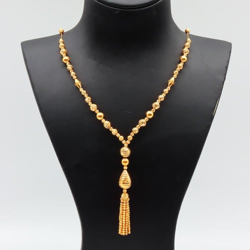 عقد ذهب ببلز عيار 21 وزن 12.44 جرام - تصميم مميز ب...