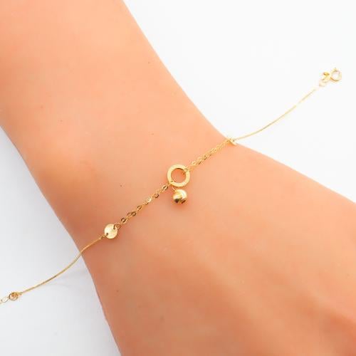 اسوارة ذهب ناعمه عيار 18 بتصميم دائري وزن 0.67 جرا...