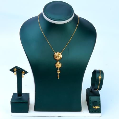 طقم ذهب كرسي جابر عيار 21 وزن 5.1 جرام