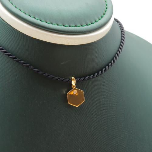 تعليقة ذهب عيار 18 هندسة الأناقة - تصميم إيطالي نا...