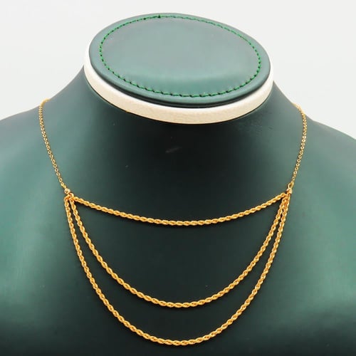 عقد ذهب المبروم ثلاثة دور عيار 21 وزن 2.2 جرام