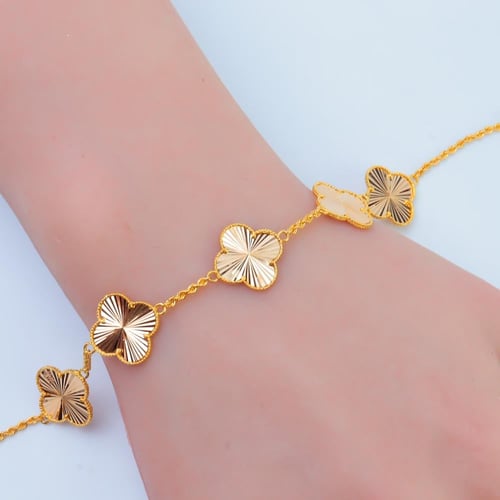 سوارة ذهب الفان كليف خمس وردات عيار 21 وزن 6.4 جرا...