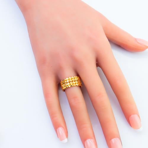 دبلة ذهب عريض اربعه ادوار عيار 21