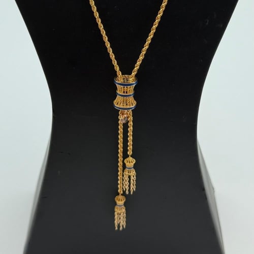 سبحة ذهب بتصميم المبروم عيار 21