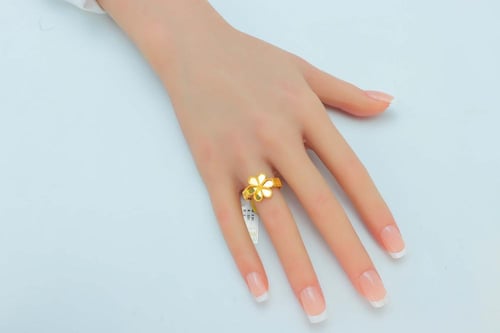 خاتم ورده ذهب عيار 21 وزن 2.61 جرام