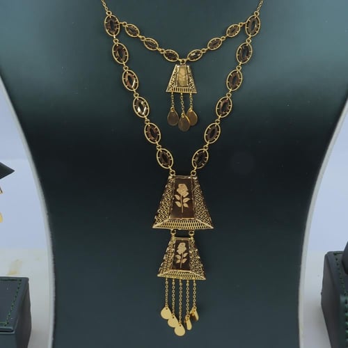 افخم طقم خطوبة ذهب عيار 21 وزن 11.95 جرام