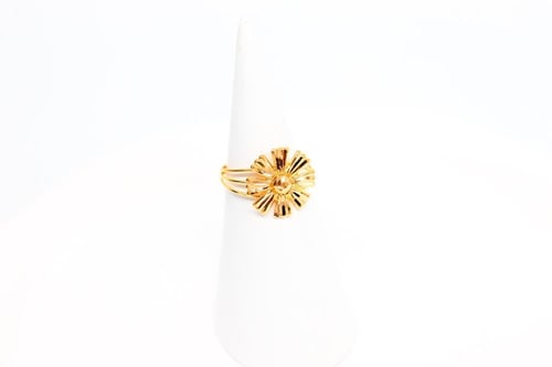 خاتم ذهب ساده عيار 21 موديل الرمش بتصميمه الخيالي