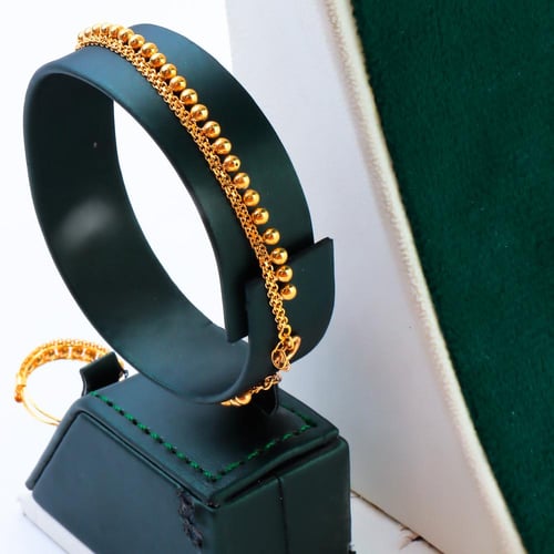 طقم ذهب كرات الببلز ايطالي عيار 21 وزن 14.42 جرام