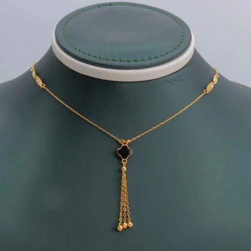 Gold necklace 21k with a diamond inspired design 1.79 g