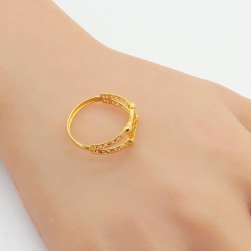 خاتم ذهب عيار 21 وزن 1.55 جرام