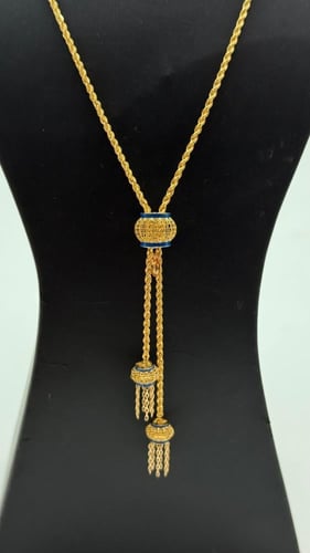 سبحة ذهب بتصميم المبروم عيار 21 وزن 5.5 جرام