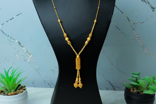 سبحة ذهب المنثورة عيار 21 لأطلالة فاخرة بوزن 13.8...