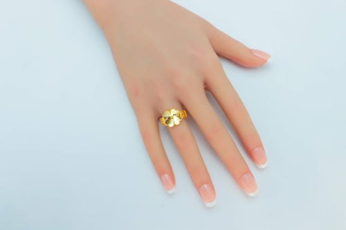 خاتم ذهب الوردة عيار 21