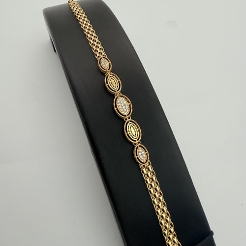 اسوارة ذهب الباولاء بملسة الماسية عيار 21 وزن 11.0...