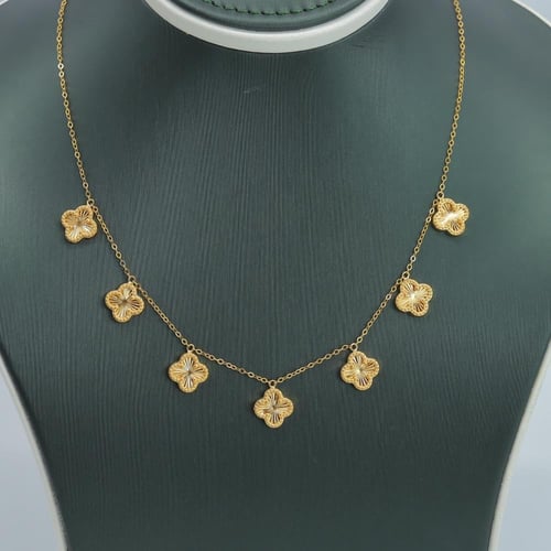 تشوكر ذهب الفان كليف سبع وردات عيار 21 وزن 4.4 جرا...