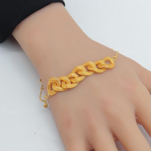 اسوارة جنزير ذهب عيار 21 تصميم ناعم بوزن 6.3 جرام