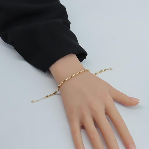 اسوارة ذهب ناعمه عيار 18 بتصميم ببلز بوزن 3.7 جرام