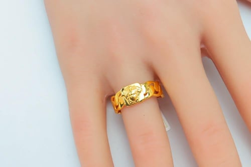 خاتم ذهب تصميم فرزاتشي عيار 21