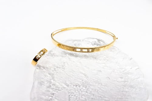 سوارة ذهب المسيكاء مع الخاتم عيار 18