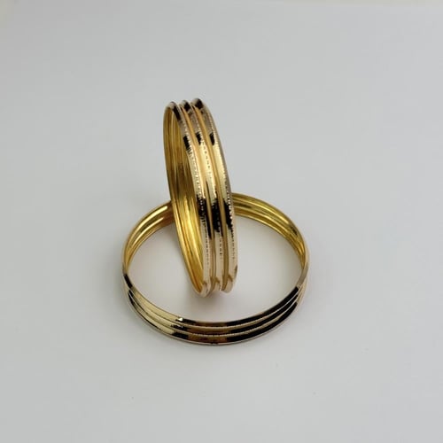 غوايش ذهب مرايا عيار 21 ب تصميم عريض سادة