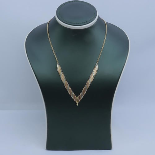 عقد ذهب فخم عيار 18 – تصميم ياباني مكس ألوان – وزن...