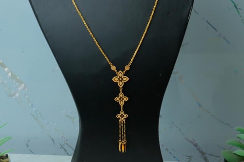 سبحة ذهب ناعمة عيار 21 موديل الكوين وزن 2.1 جرام