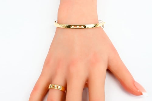 سوارة ذهب المسيكاء مع الخاتم عيار 18