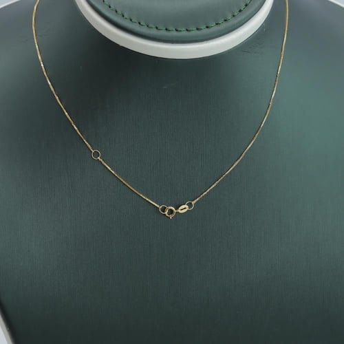 عقد ذهب الببلز دورين ناعم عيار 18 وزن 0.8 جرام