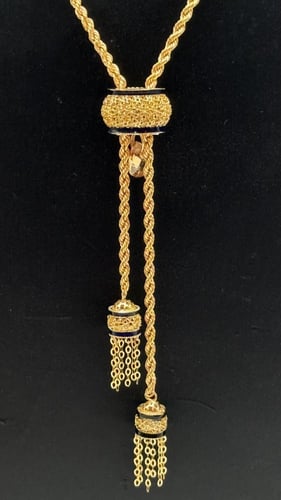 سبحة ذهب بتصميم المبروم عيار 21